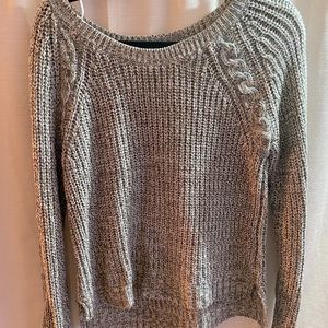 Gray knit sweater